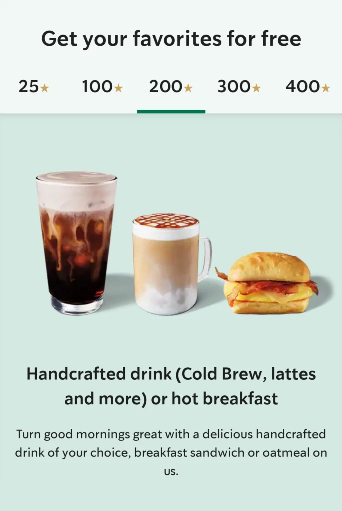 Get your favorites for free at Starbucks by earning stars